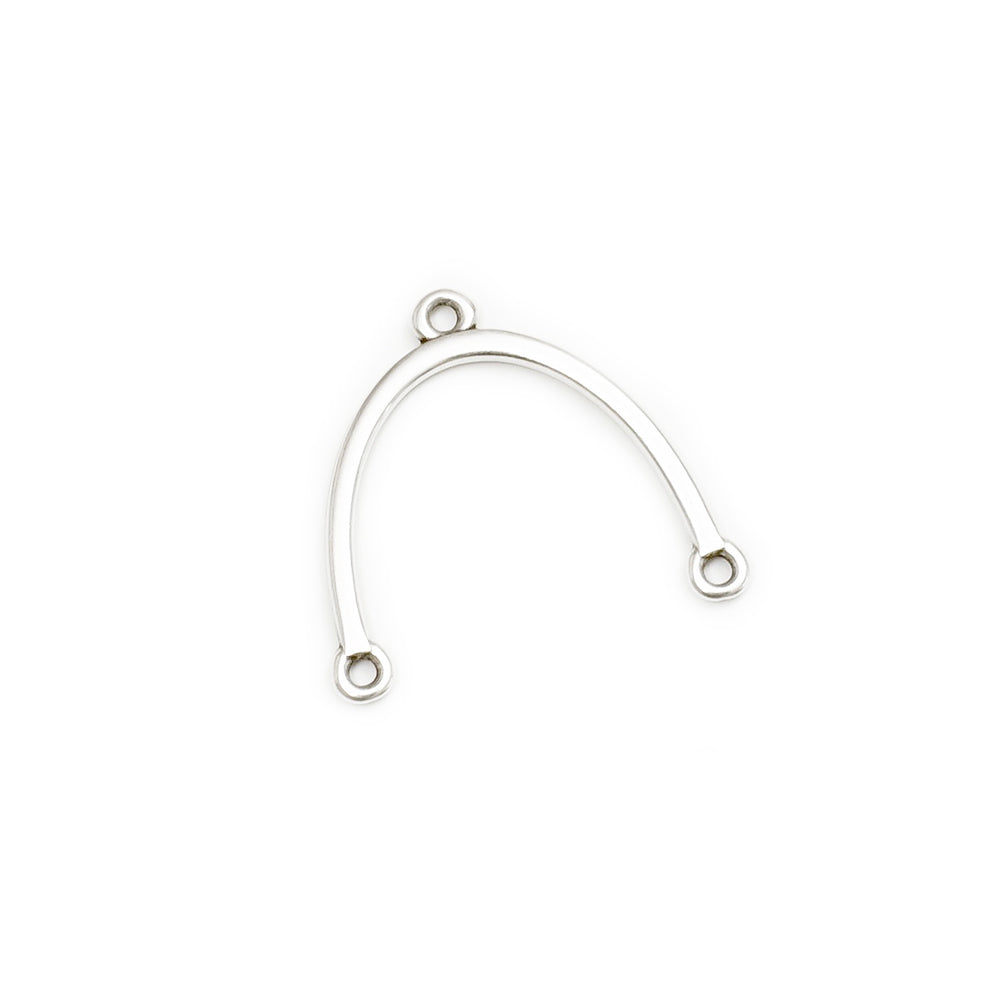 2 Connecteurs arceaux en Zamak argenté