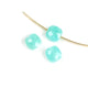Perles naturelles carrées 6mm en Amazonite bleu-vert taillées en coussin.