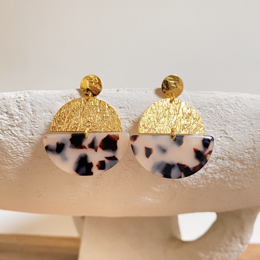 Graphic acetate earrings