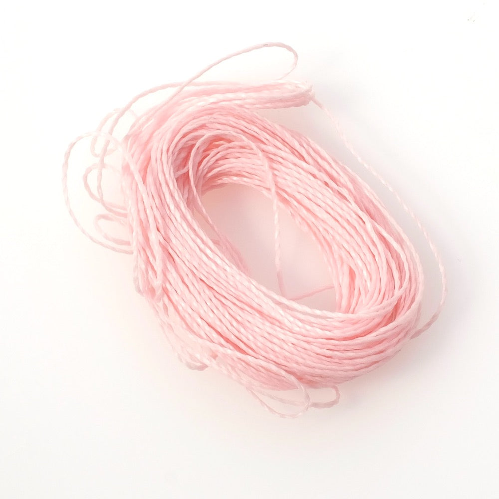 10 metres of Linhasita 0.5mm waxed thread for micro macramé - Parma Pink