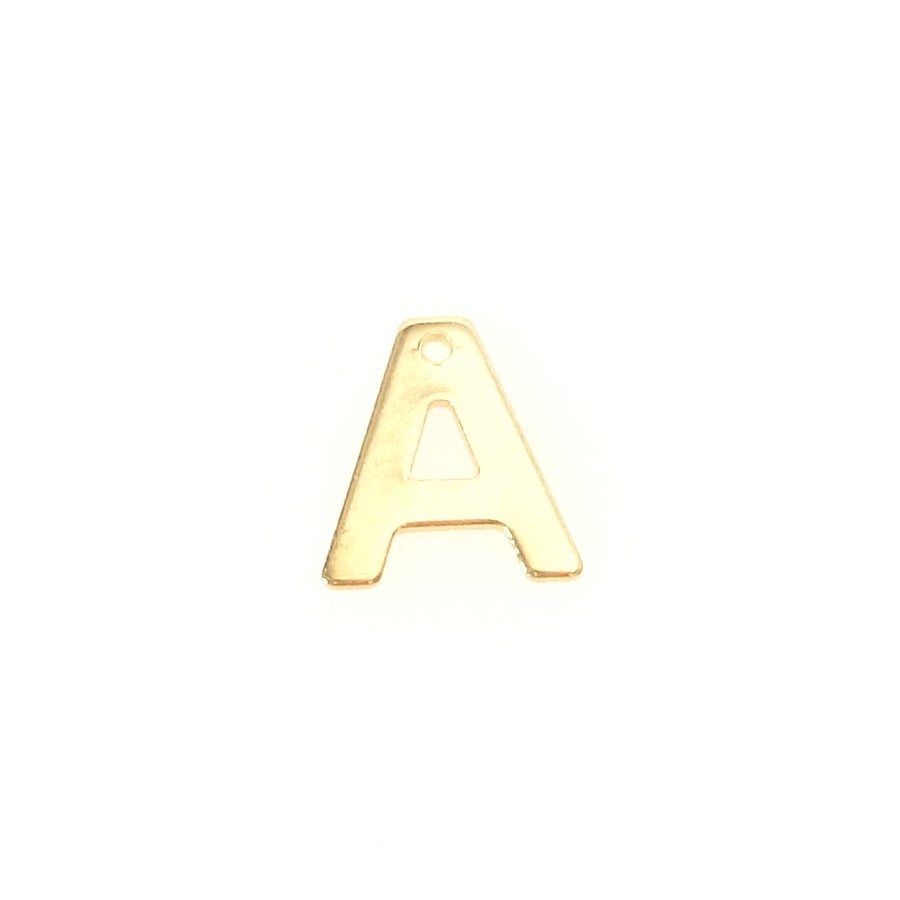 Letter A pendant in 18K gold-plated 304 stainless steel