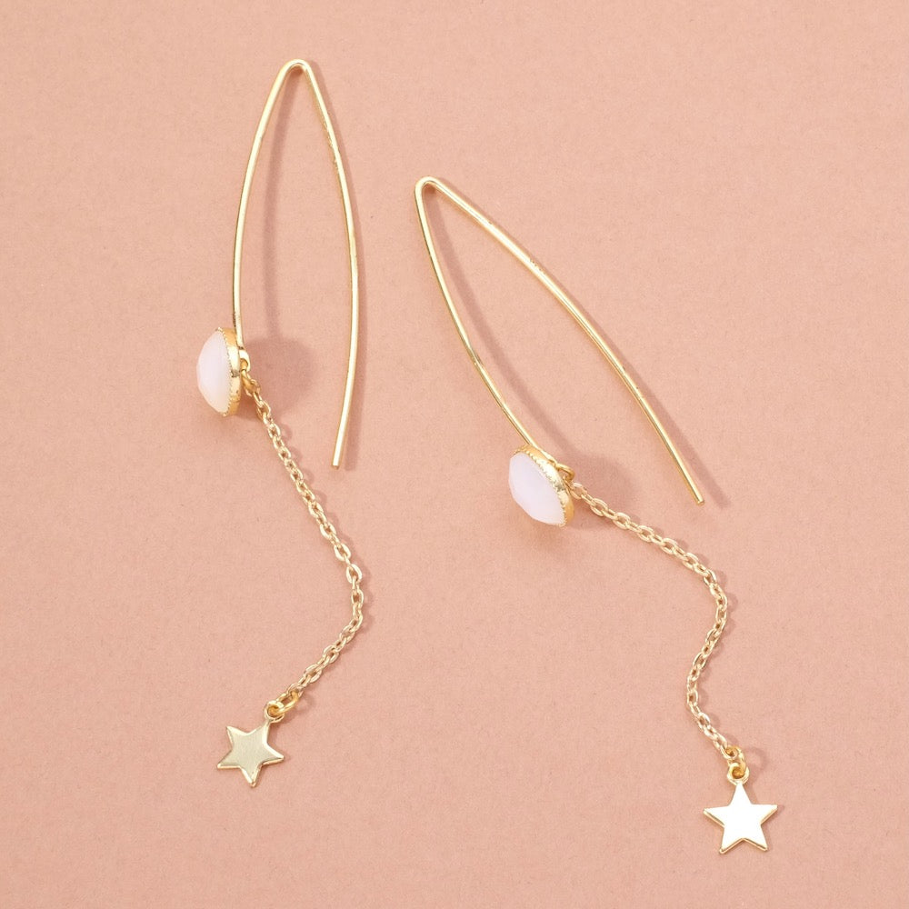 Earrings for 8mm cabochons in 24K Premium gold-plated brass, per pair