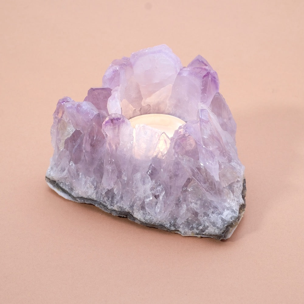 Amethyst candlestick - Pure Minéral