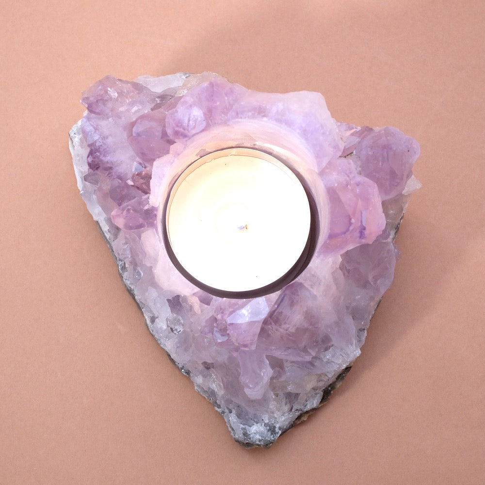 Amethyst candlestick - Pure Minéral