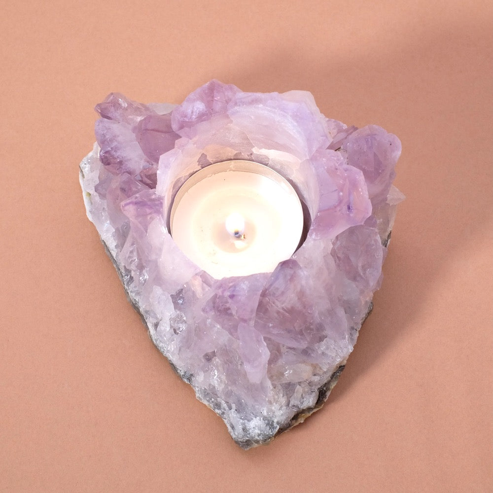 Amethyst candlestick - Pure Minéral