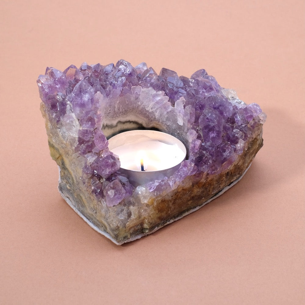 Amethyst candlestick - Pure Minéral