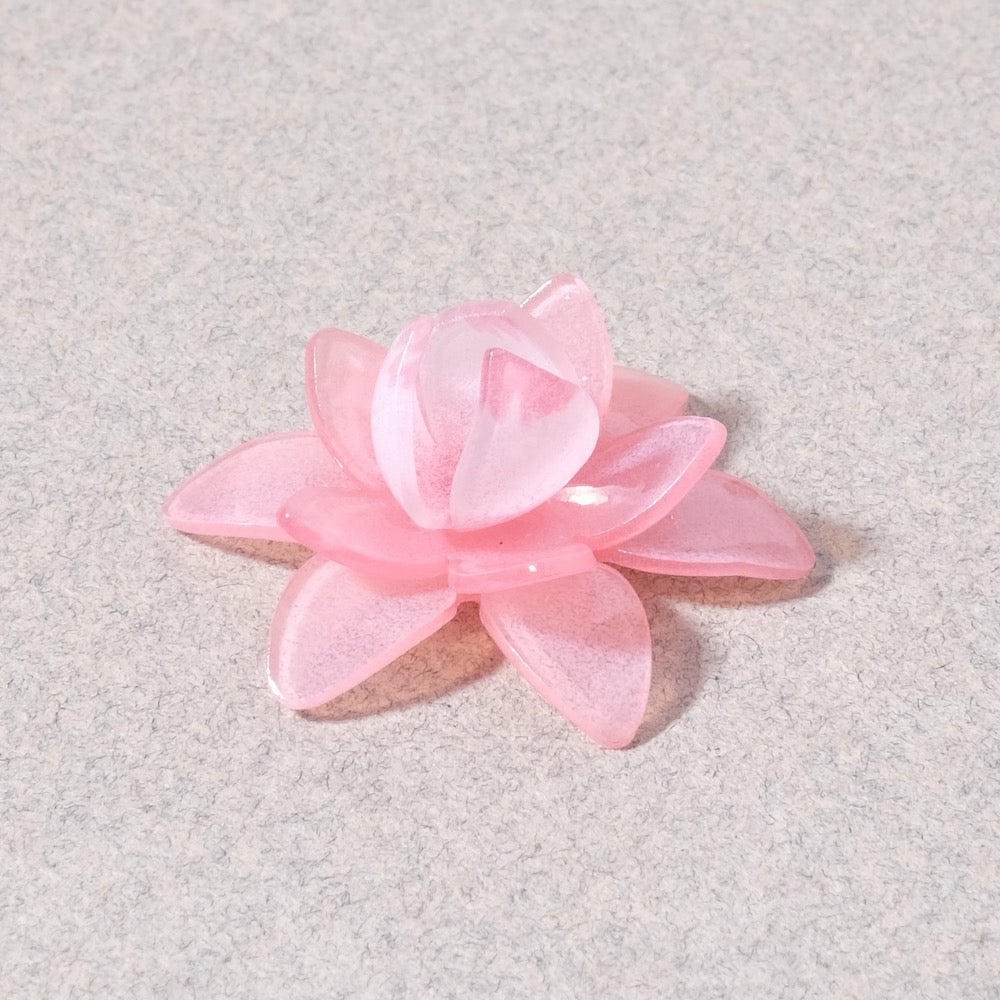 Lotus Flower cup with triple pink acrylic petals