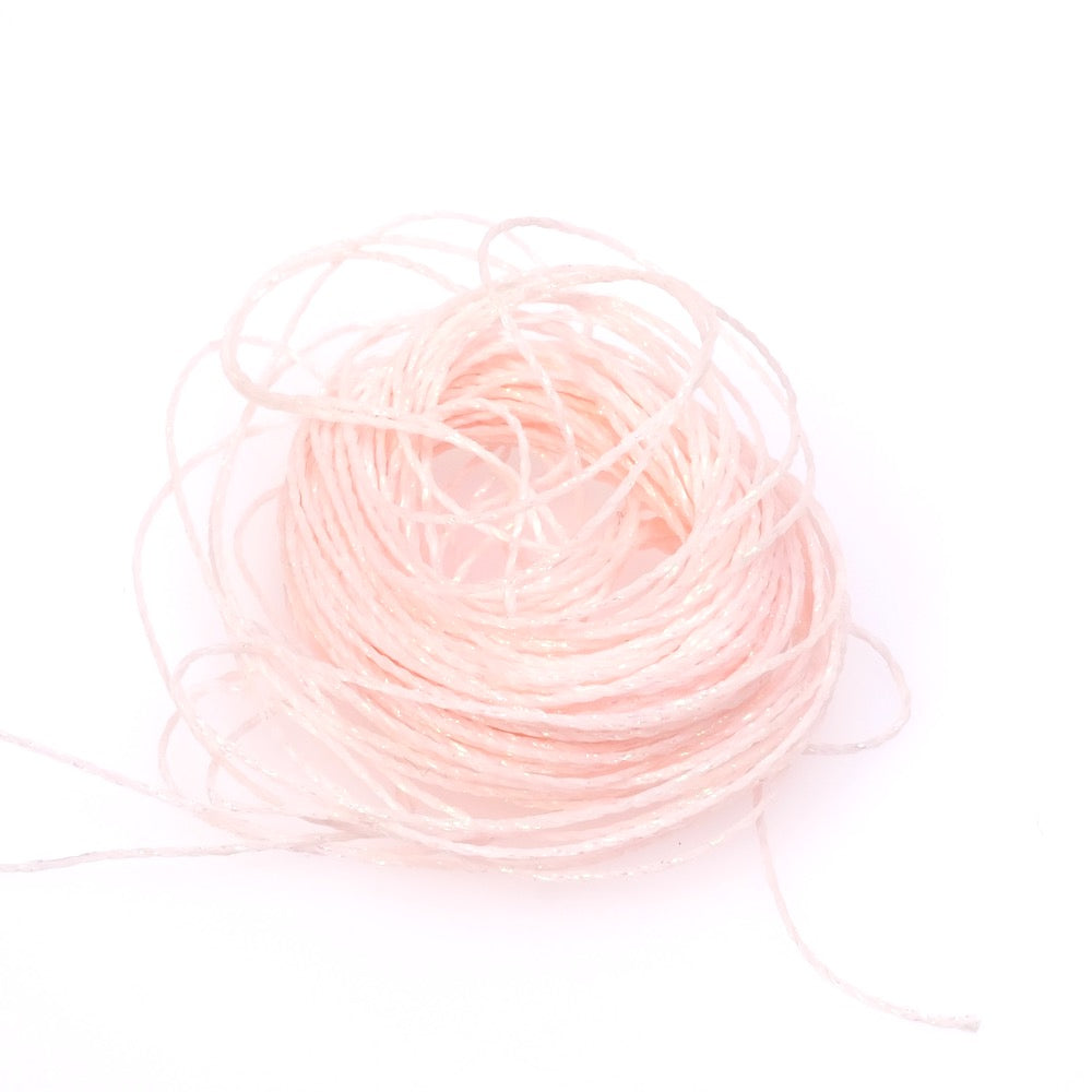 Linhasita 0.5mm Waxed Thread Spool for Micro Macramé - Metallic Flamingo
