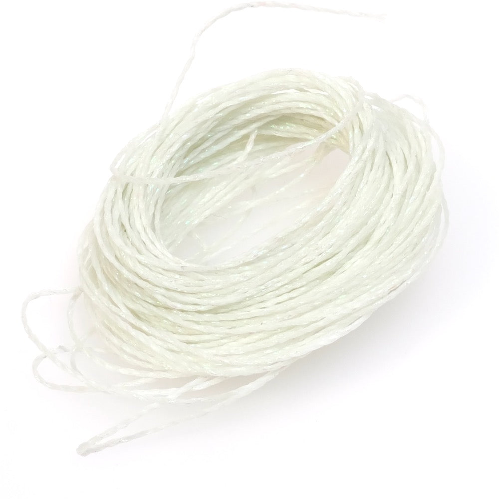 Linhasita 0.5mm Waxed Thread Spool for Micro Macramé - Metallic Mint Green