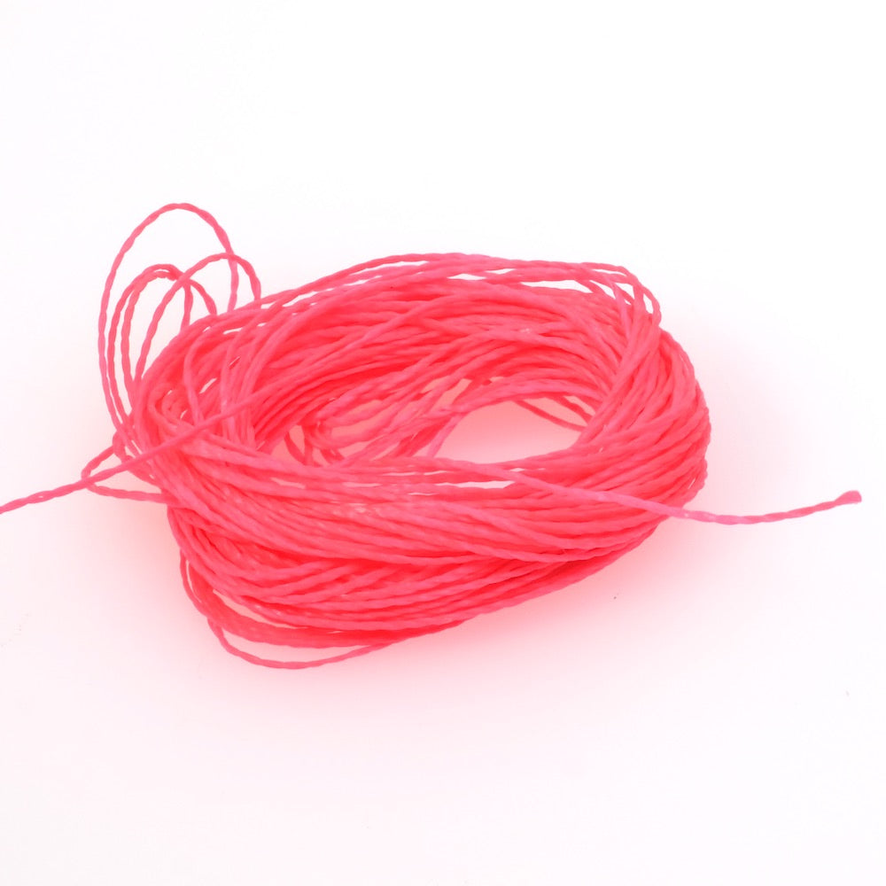Linhasita 0.5mm waxed thread spool for micro macramé - Fluorescent pink