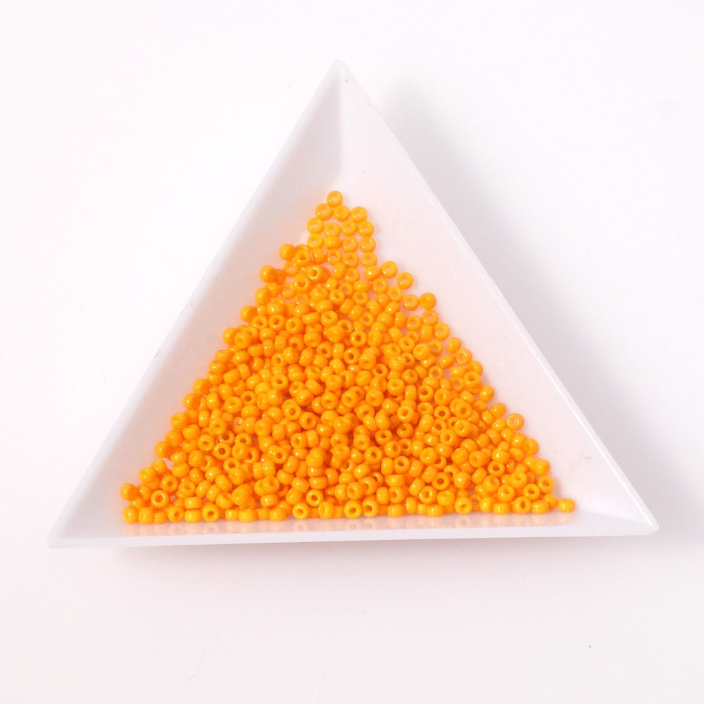 5 grams of Miyuki Seed Beads 11/0 Duracoat Opaque Kumquat