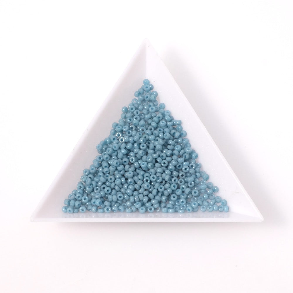 5 grams of Miyuki Seed Beads 11/0 Duracoat Opaque Moody Blue