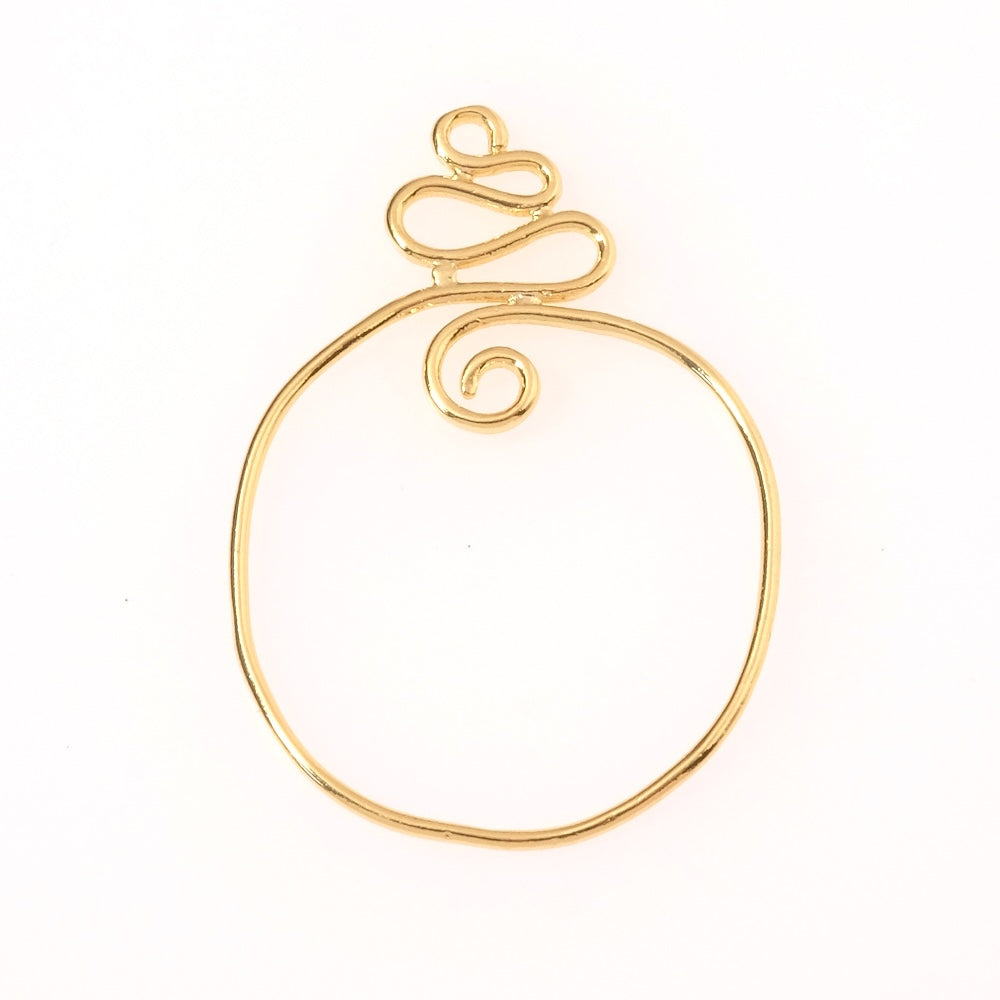 24K Premium Gold Plated Brass Snake Chain Pendant