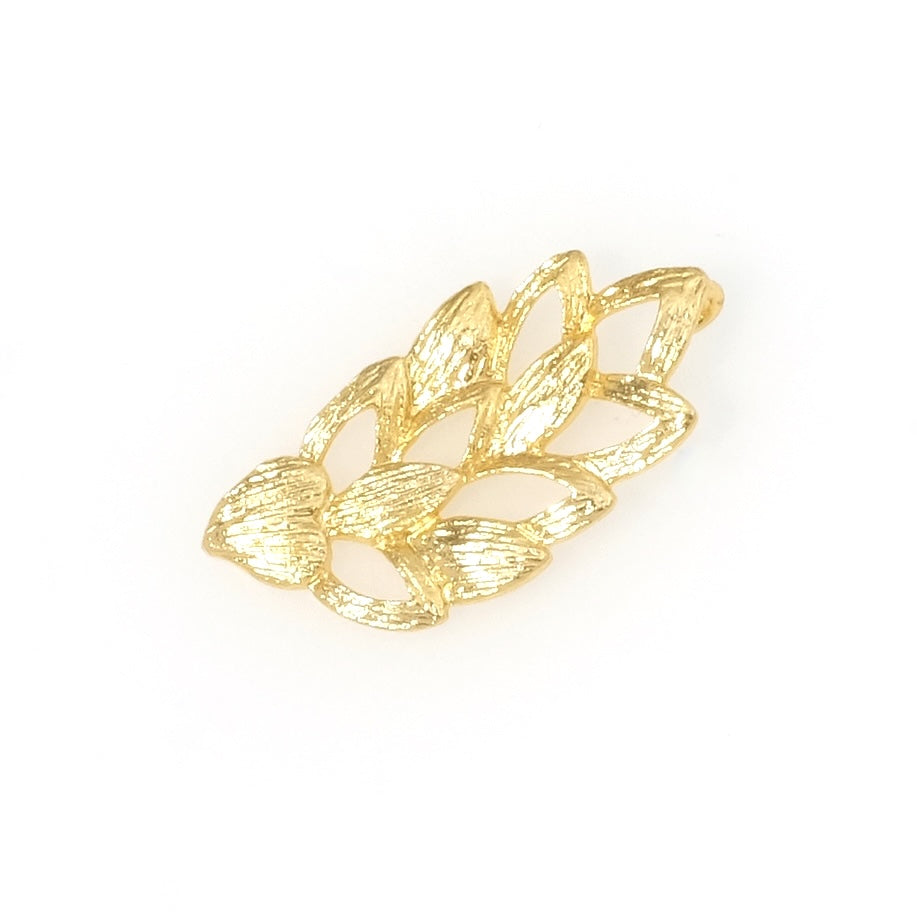 Leaf plant pendant in 24K Premium gold-plated brass