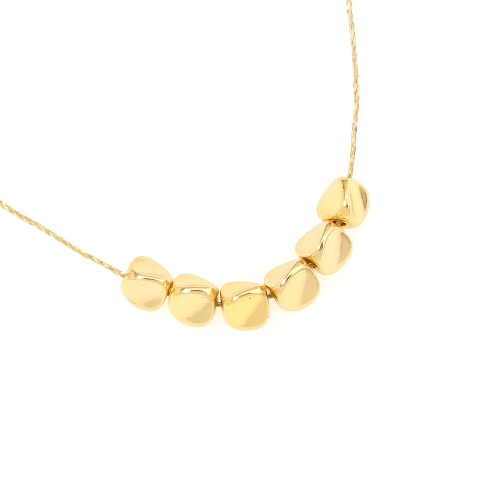 6 triangle 5mm beads in 24K fine gold-plated premium brass