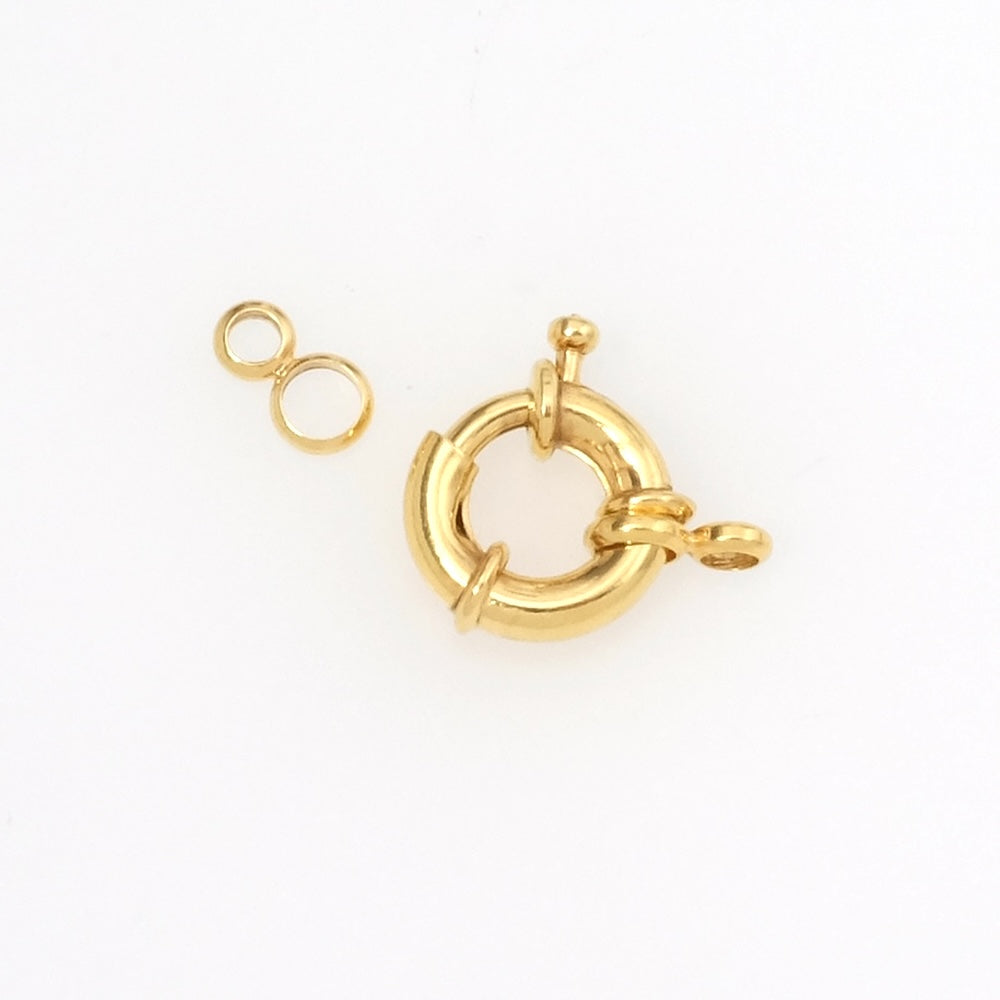 13mm shackle clasp in 24K gold plated brass Premium
