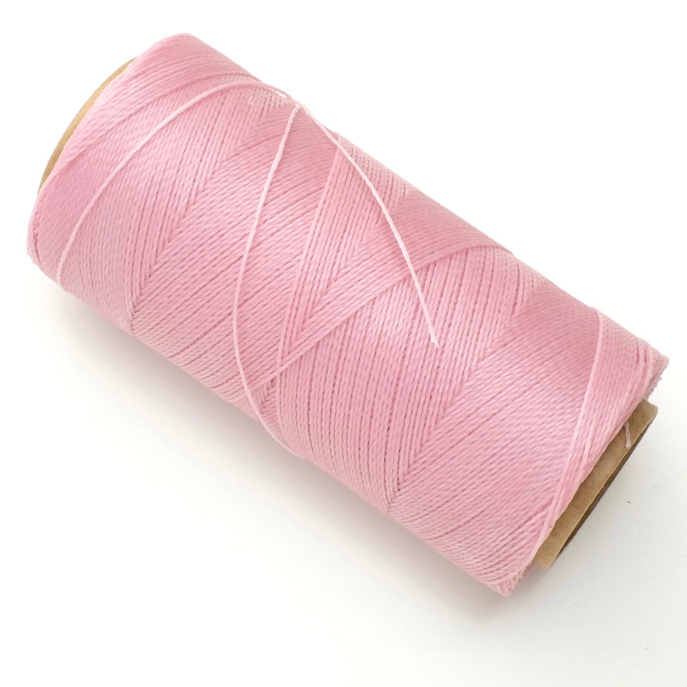 10 metres of Linhasita 0.5mm waxed thread for micro macramé - Parma Pink