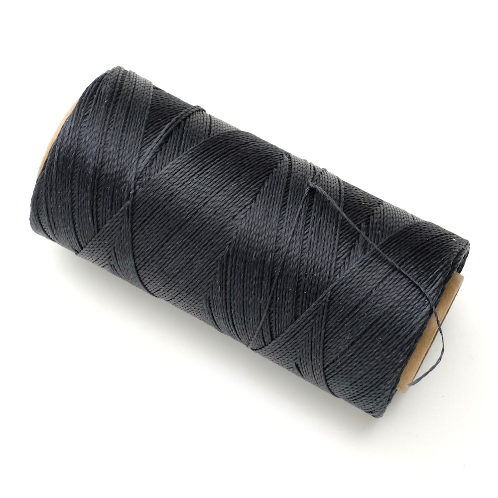10 metres of Linhasita 0.5mm waxed thread for micro macramé - Anthracite