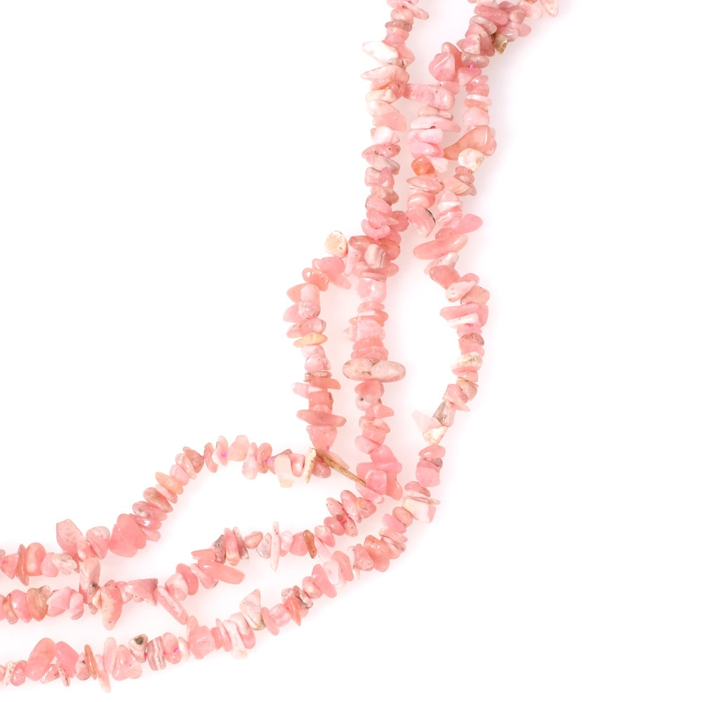 Strand of Rhodochrosite natural stone chip beads