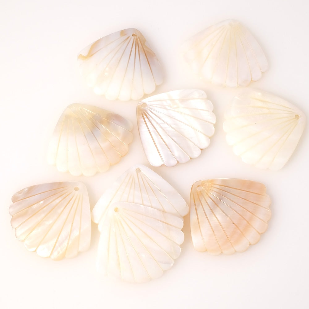 Natural mother-of-pearl shell pendant, sold individually