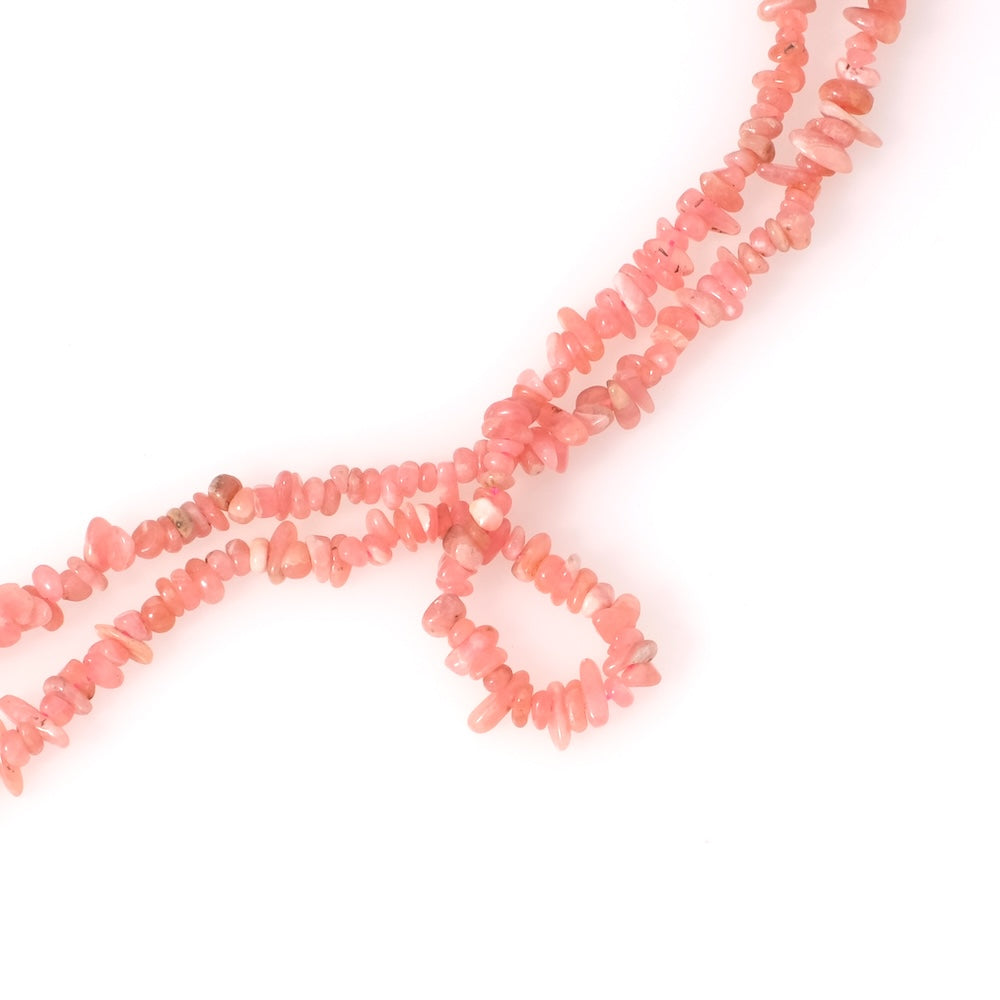 Strand of Rhodochrosite natural stone chip beads
