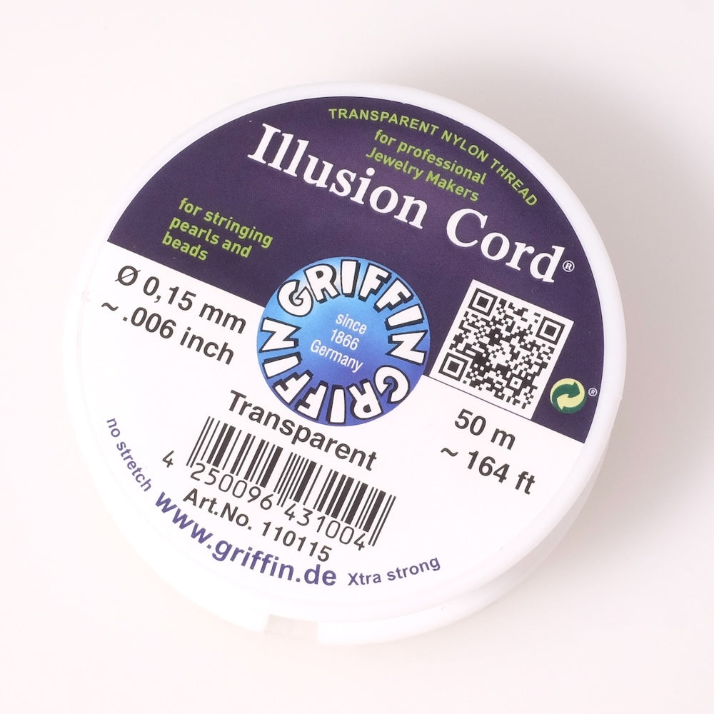 50-meter spool of transparent Nylon thread, 0.15mm Griffin