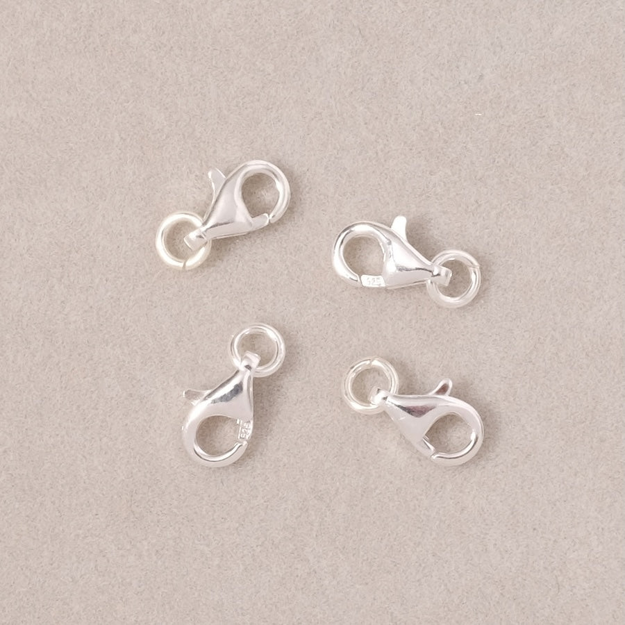8mm lobster clasp with solid 925 sterling silver jump ring