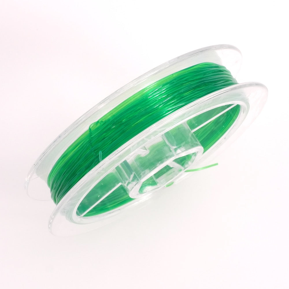 5-meter spool of 0.5mm Griffin green elastic nylon thread