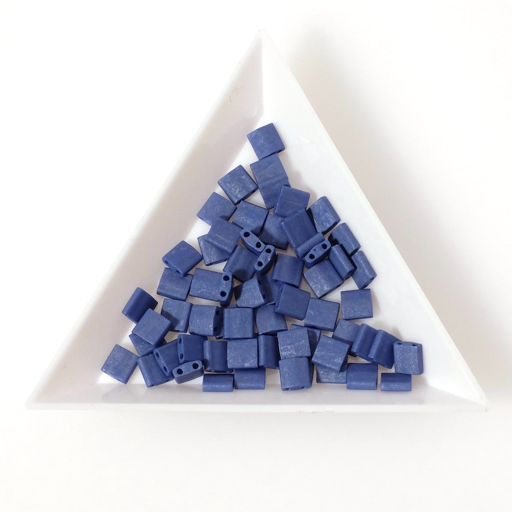 5 grams Miyuki Tila Beads 5mm TL-2075 Matte Cobalt