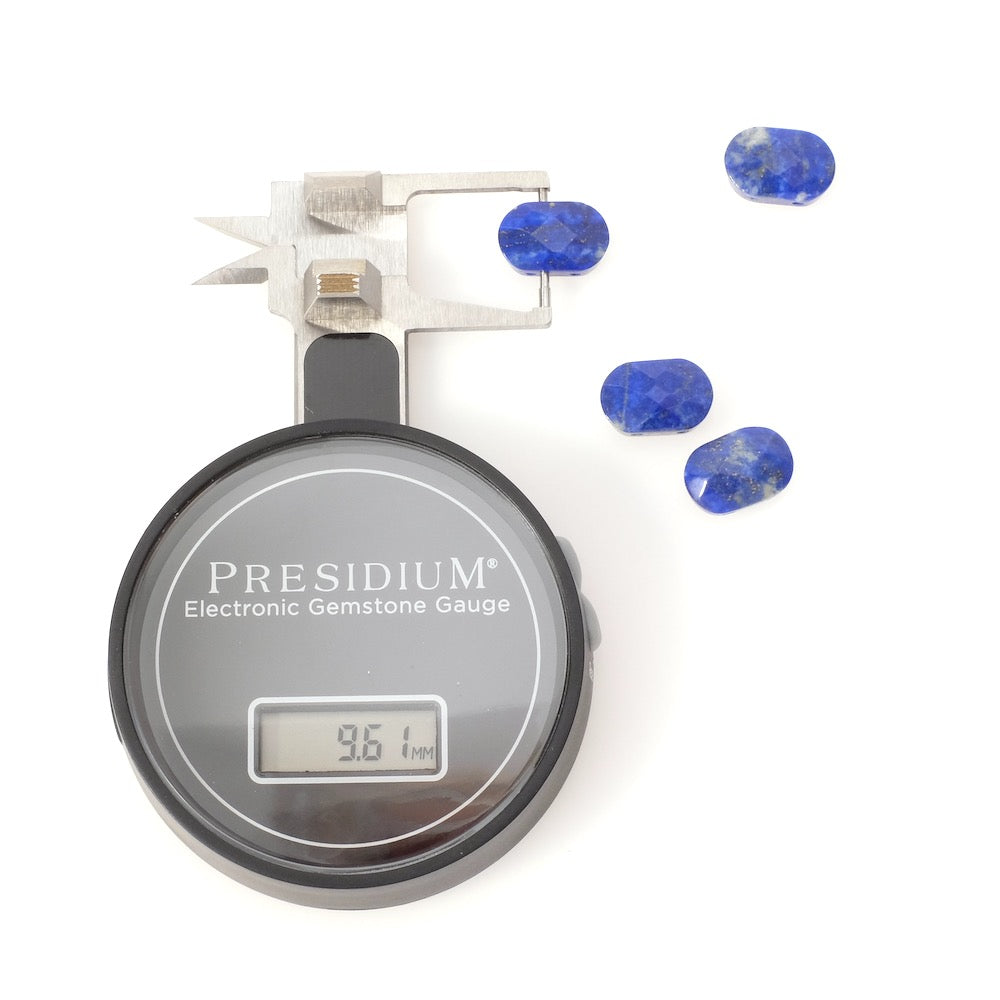 2 faceted rectangular beads 2 holes in natural Lapis Lazuli stone