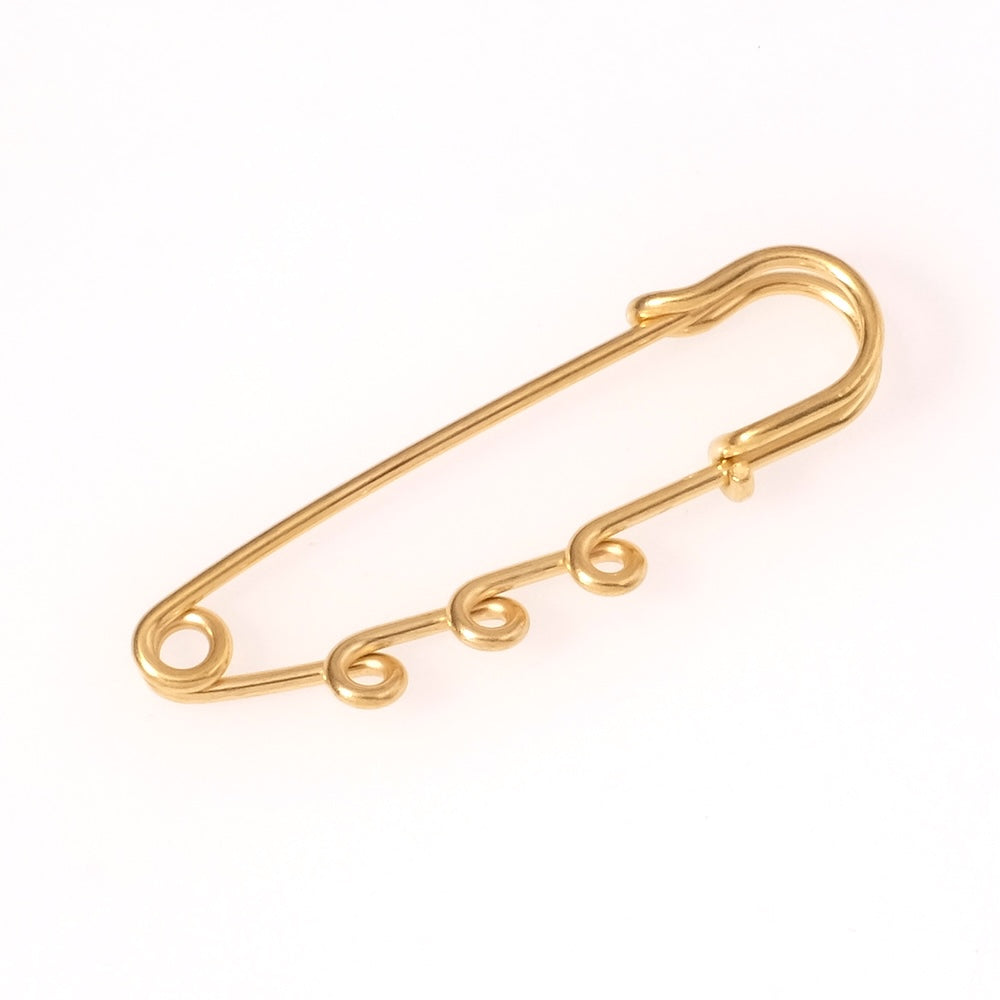  Gold-plated 304 stainless steel safety pin brooch