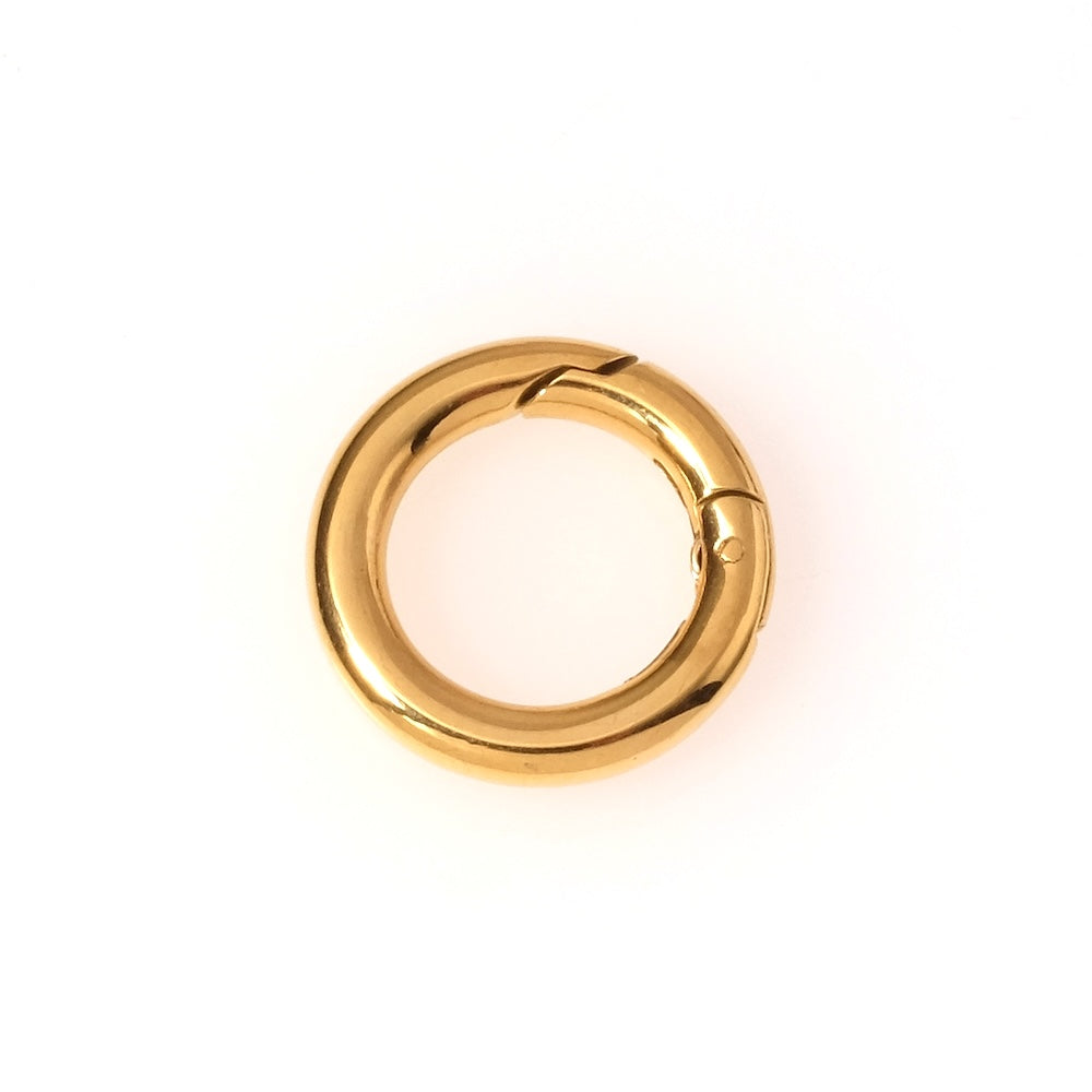 20mm round ring clasp in gold 201 stainless steel