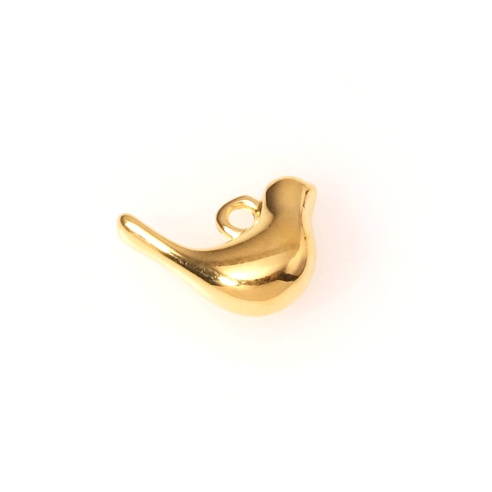 24K Gold Zamak Bird Pendant