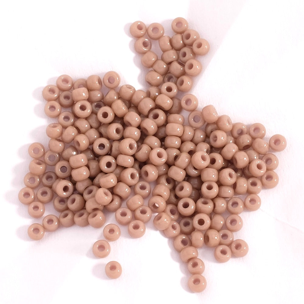 5 grams Miyuki Rocailles 8/0 N°455 dark beige beads
