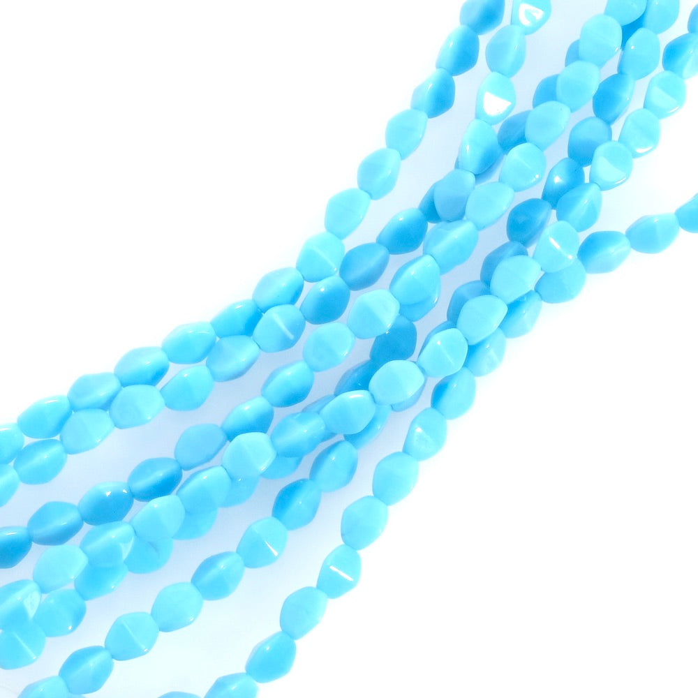 Bohemian Perle Draht mit 5 mm undurchsichtigem Blau