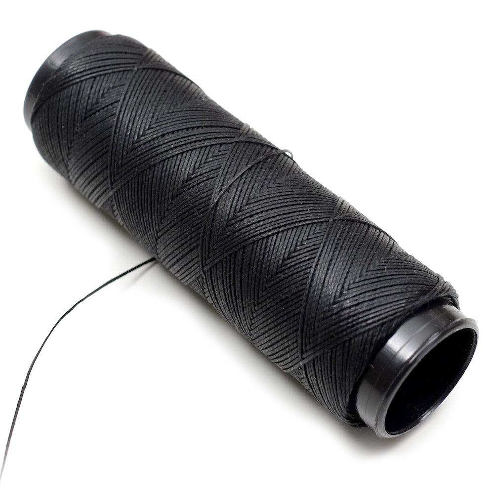 Waxed polyester 0.6mm sold by 2-meter piece Black