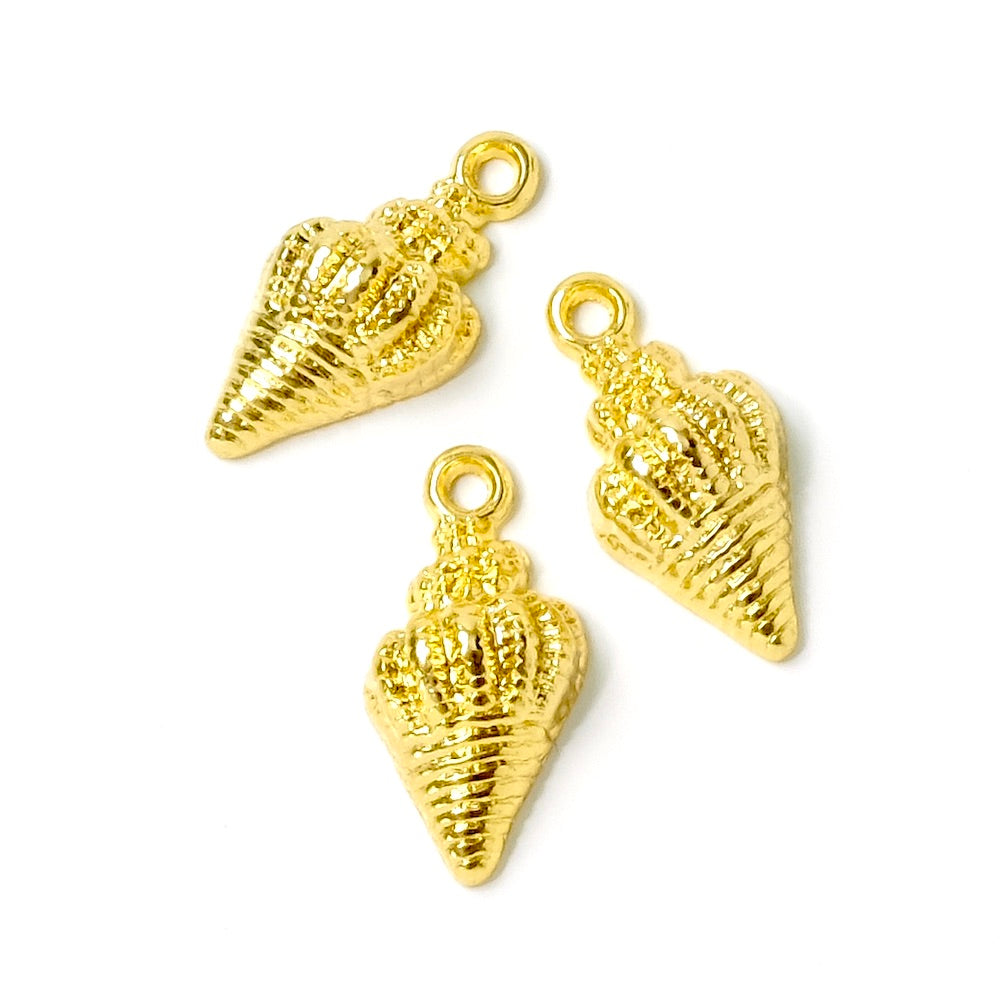4 small shells Gilded with 24K Prémium fine gold