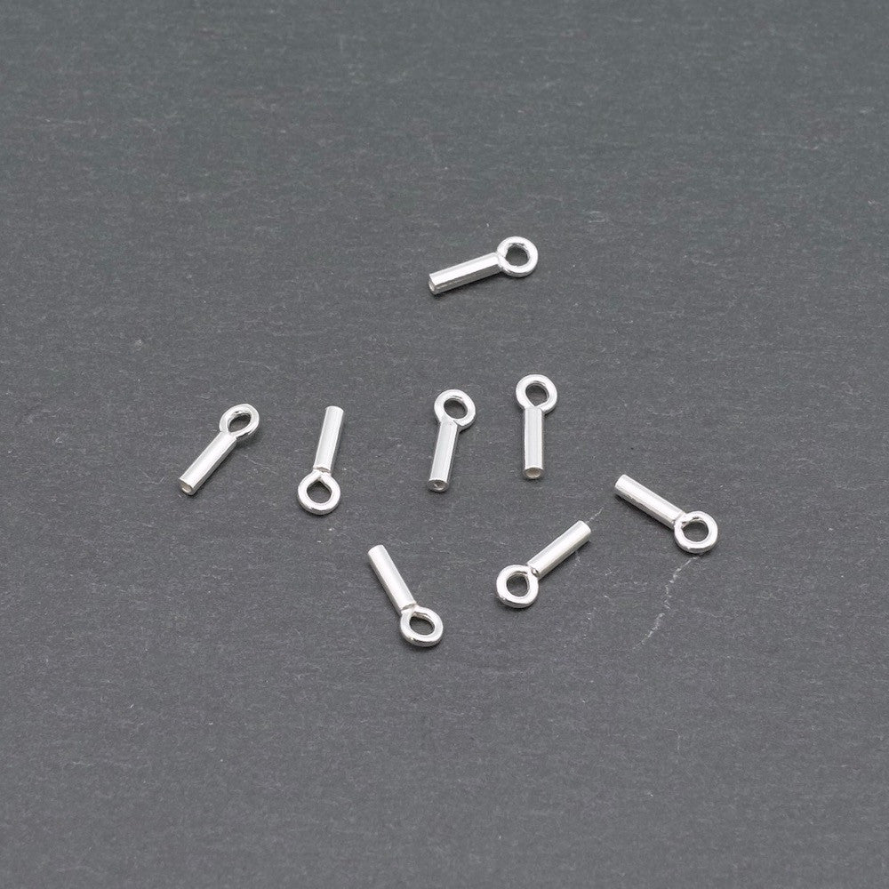 Set of 6, 1mm sterling silver 925 end caps