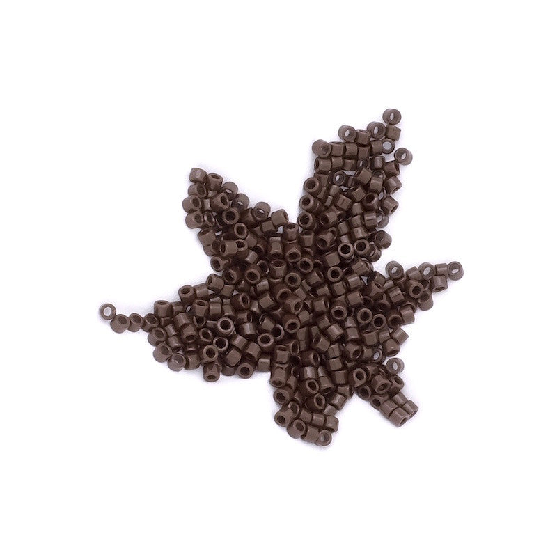 8 grams of Miyuki Délica 11/0 beads, Opaque Chocolate No. 0734