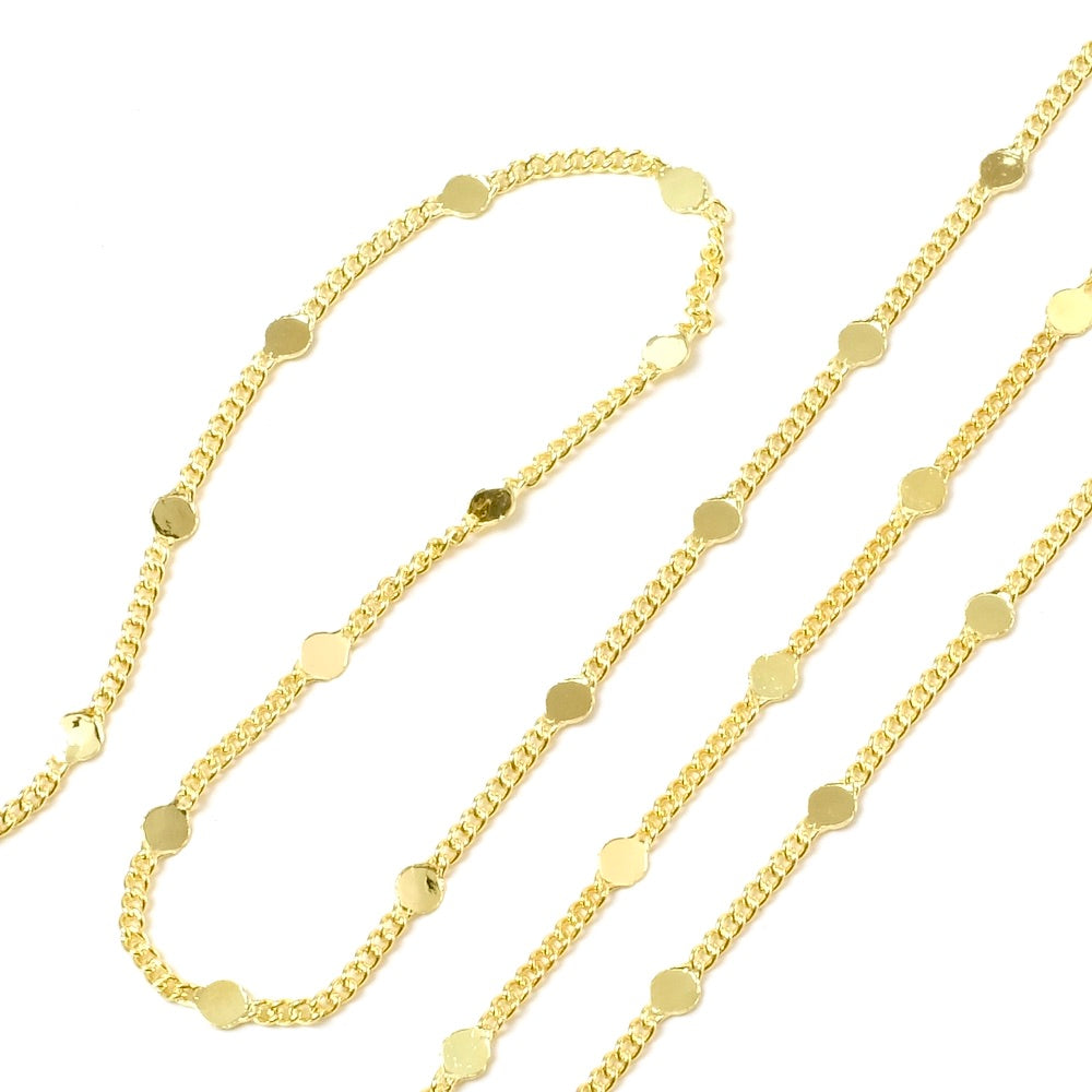 50cm confetti chain 24K gold plated