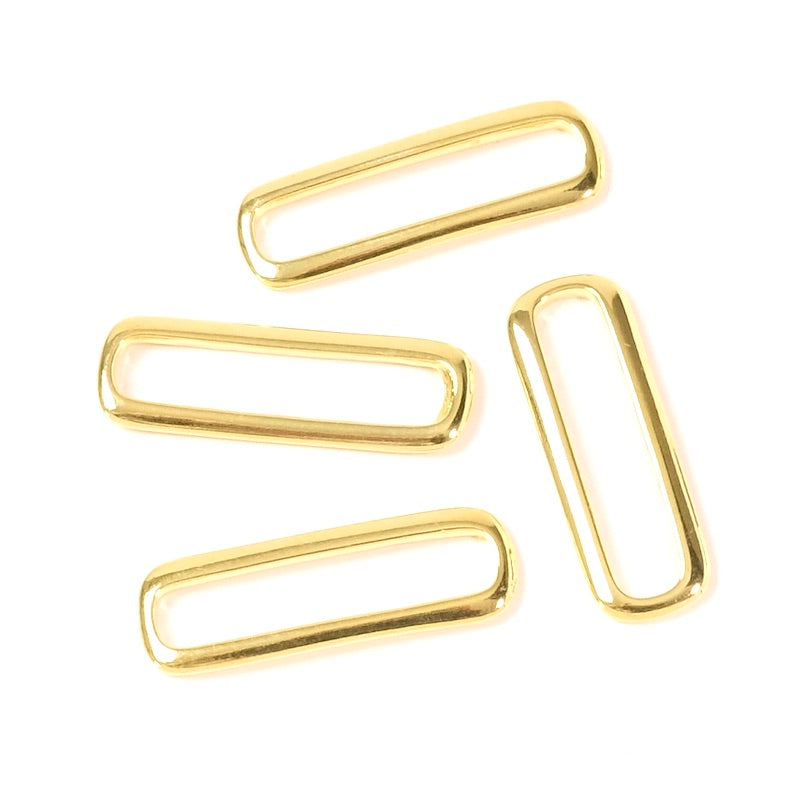 2 Gold rectangular connectors