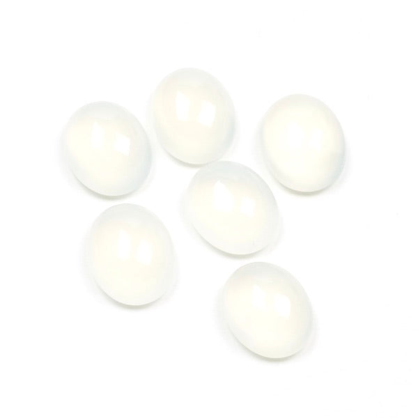 Natural stone Cabochon Oval 8 x 10mm White Onyx