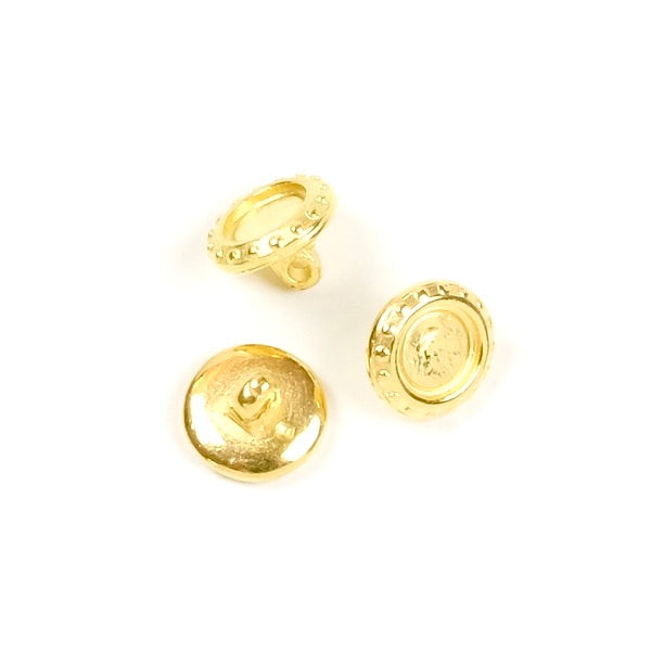 2 Cymbal Miyuki weaving beads for 4mm gold cabochon
