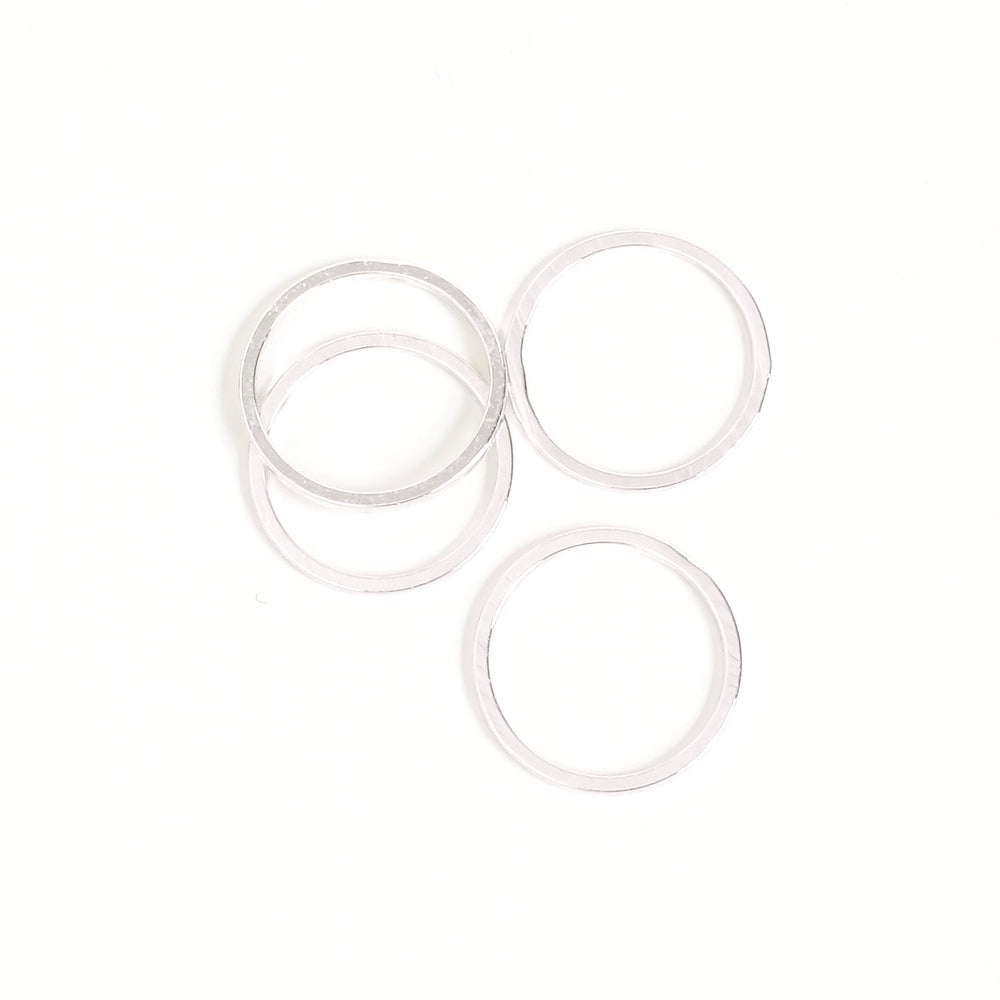 8 closed rings, 15mm, in 925 silver-plated brass Premium