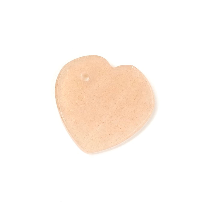 Feldspar Moonstone Heart Pendant - Softness