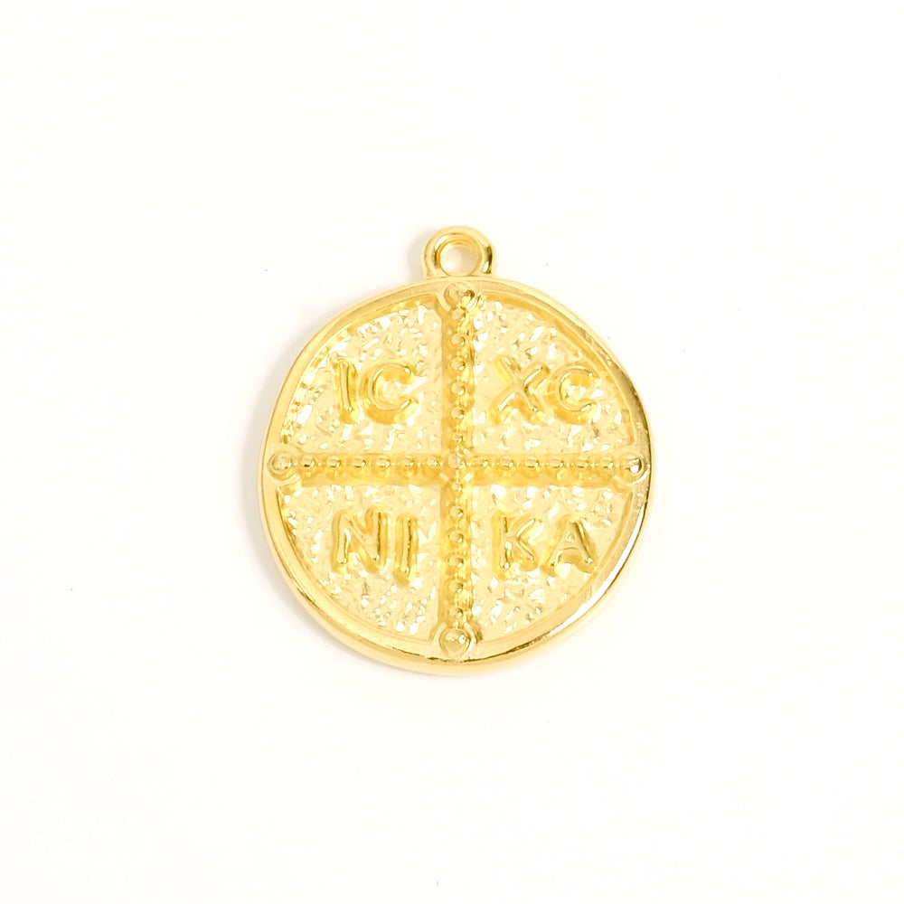 24K Gold-Plated Zamak Talisman Pendant