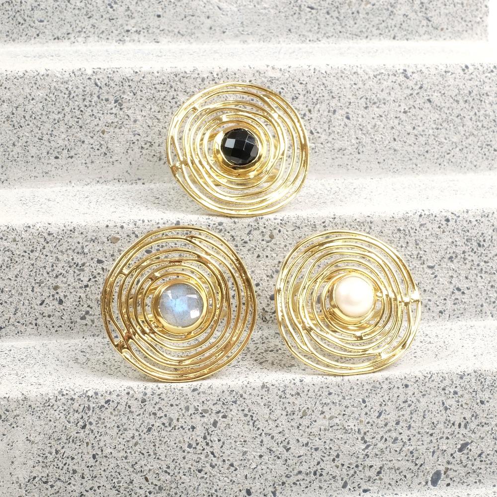 Ring Mia Nacre - Millegrain