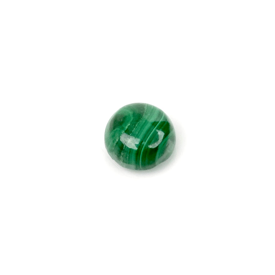 Round 7mm Natural Stone Cabochon - Malachite