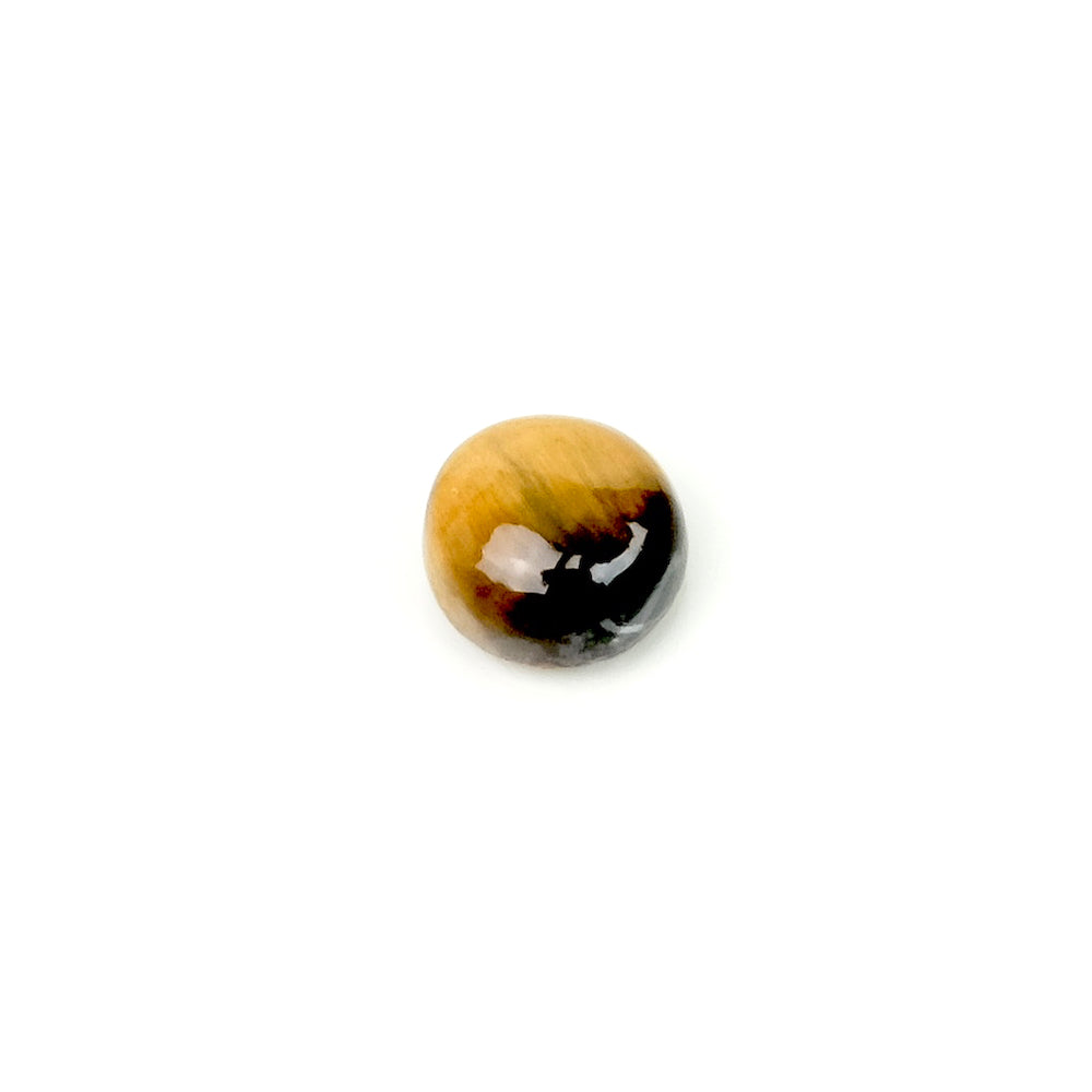 Round 7mm Natural Stone Cabochon - Tiger Eye