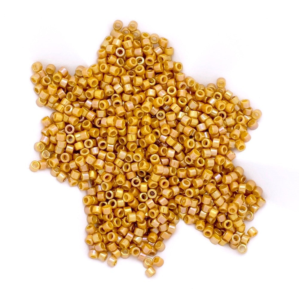 8 grams of Miyuki Délica 11/0 beads, Opaque Glazed Toast DB2273